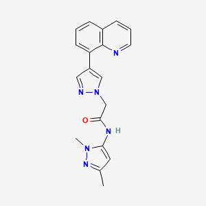 N-(1,3-dimethyl-1H-pyrazol-5-yl)-2-[4-(8-quinolinyl)-1H-pyrazol-1-yl]acetamide trifluoroacetate