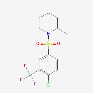 1-[4-Chloro-3-(trifluoromethyl)phenyl]sulfonyl-2-methylpiperidine