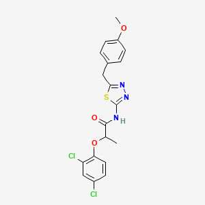 2-(2,4-dichlorophenoxy)-N-[5-(4-methoxybenzyl)-1,3,4-thiadiazol-2-yl]propanamide