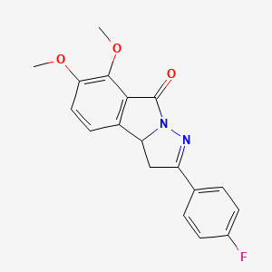 2-(4-fluorophenyl)-6,7-dimethoxy-3,3a-dihydro-8H-pyrazolo[5,1-a]isoindol-8-one