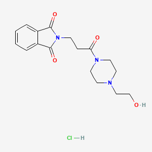 2-[3-[4-(2-Hydroxyethyl)piperazin-1-yl]-3-oxopropyl]isoindole-1,3-dione;hydrochloride