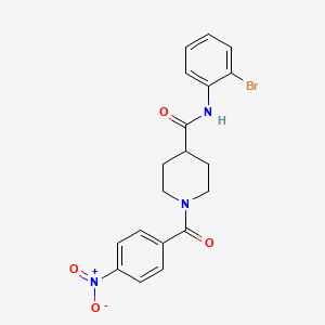 N-(2-bromophenyl)-1-(4-nitrobenzoyl)-4-piperidinecarboxamide