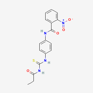 2-nitro-N-(4-{[(propionylamino)carbonothioyl]amino}phenyl)benzamide