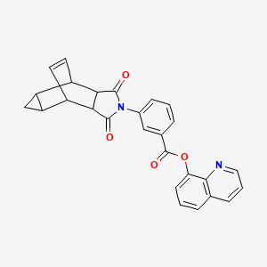 8-quinolinyl 3-(3,5-dioxo-4-azatetracyclo[5.3.2.0~2,6~.0~8,10~]dodec-11-en-4-yl)benzoate