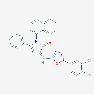 molecular formula C31H19Cl2NO2 B405569 3-{[5-(3,4-dichlorophenyl)-2-furyl]methylene}-1-(1-naphthyl)-5-phenyl-1,3-dihydro-2H-pyrrol-2-one 