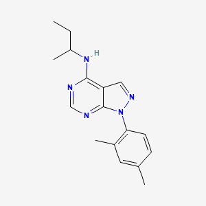 molecular formula C17H21N5 B4055691 N-(仲丁基)-1-(2,4-二甲苯基)-1H-吡唑并[3,4-d]嘧啶-4-胺 