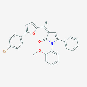 molecular formula C28H20BrNO3 B405570 3-{[5-(4-bromophenyl)-2-furyl]methylene}-1-(2-methoxyphenyl)-5-phenyl-1,3-dihydro-2H-pyrrol-2-one 