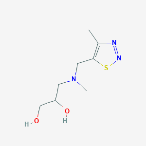 molecular formula C8H15N3O2S B4055724 3-{methyl[(4-methyl-1,2,3-thiadiazol-5-yl)methyl]amino}propane-1,2-diol 