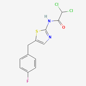 2,2-dichloro-N-[5-(4-fluorobenzyl)-1,3-thiazol-2-yl]acetamide