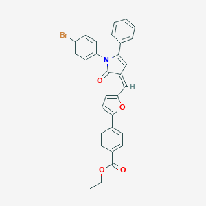 ethyl 4-(5-{[1-(4-bromophenyl)-2-oxo-5-phenyl-1,2-dihydro-3H-pyrrol-3-ylidene]methyl}-2-furyl)benzoate