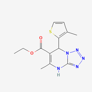 molecular formula C13H15N5O2S B4055750 ethyl 5-methyl-7-(3-methyl-2-thienyl)-4,7-dihydrotetrazolo[1,5-a]pyrimidine-6-carboxylate 