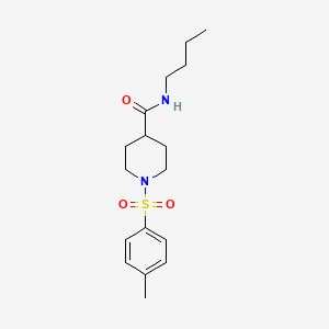 molecular formula C17H26N2O3S B4055758 N-butyl-1-[(4-methylphenyl)sulfonyl]piperidine-4-carboxamide 