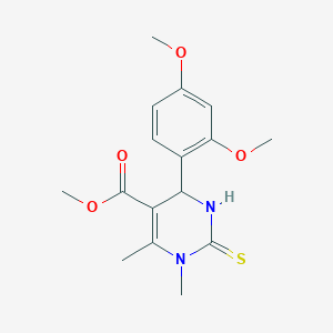 methyl 4-(2,4-dimethoxyphenyl)-1,6-dimethyl-2-thioxo-1,2,3,4-tetrahydro-5-pyrimidinecarboxylate