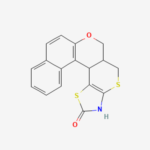 3,5a,6,13c-tetrahydro-2H,5H-benzo[5',6']chromeno[4',3':4,5]thiopyrano[2,3-d][1,3]thiazol-2-one