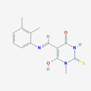 5-{[(2,3-dimethylphenyl)amino]methylene}-1-methyl-2-thioxodihydro-4,6(1H,5H)-pyrimidinedione