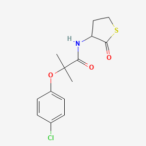 2-(4-chlorophenoxy)-2-methyl-N-(2-oxothiolan-3-yl)propanamide