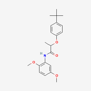 molecular formula C21H27NO4 B4055814 2-(4-tert-butylphenoxy)-N-(2,5-dimethoxyphenyl)propanamide 