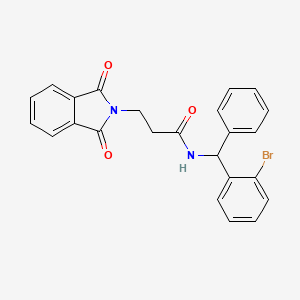 molecular formula C24H19BrN2O3 B4055817 N-[(2-bromophenyl)(phenyl)methyl]-3-(1,3-dioxo-1,3-dihydro-2H-isoindol-2-yl)propanamide 