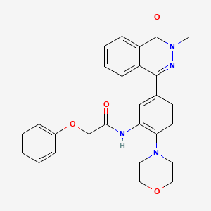 molecular formula C28H28N4O4 B4055828 N-[5-(3-methyl-4-oxo-3,4-dihydro-1-phthalazinyl)-2-(4-morpholinyl)phenyl]-2-(3-methylphenoxy)acetamide 