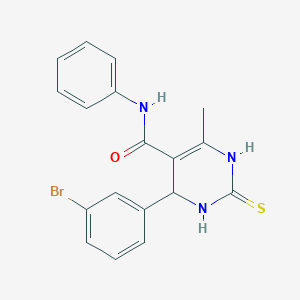 6-(3-bromophenyl)-4-methyl-N-phenyl-2-sulfanyl-1,6-dihydropyrimidine-5-carboxamide