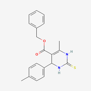 molecular formula C20H20N2O2S B4055870 benzyl 6-methyl-4-(4-methylphenyl)-2-thioxo-1,2,3,4-tetrahydro-5-pyrimidinecarboxylate 