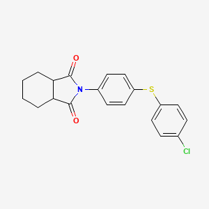 molecular formula C20H18ClNO2S B4055882 2-{4-[(4-氯苯基)硫代]苯基}六氢-1H-异吲哚-1,3(2H)-二酮 