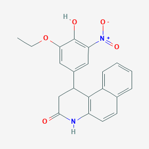 1-(3-ethoxy-4-hydroxy-5-nitrophenyl)-1,4-dihydrobenzo[f]quinolin-3(2H)-one