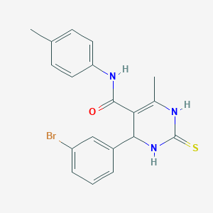 4-(3-bromophenyl)-6-methyl-N-(4-methylphenyl)-2-sulfanylidene-3,4-dihydro-1H-pyrimidine-5-carboxamide