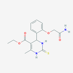 molecular formula C16H19N3O4S B4055902 ethyl 4-[2-(2-amino-2-oxoethoxy)phenyl]-6-methyl-2-thioxo-1,2,3,4-tetrahydro-5-pyrimidinecarboxylate 