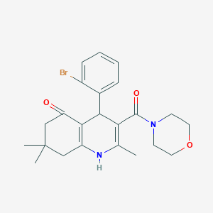 4-(2-bromophenyl)-2,7,7-trimethyl-3-(4-morpholinylcarbonyl)-4,6,7,8-tetrahydro-5(1H)-quinolinone