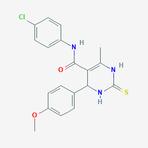 molecular formula C19H18ClN3O2S B405592 N-(4-chlorophenyl)-4-(4-methoxyphenyl)-6-methyl-2-thioxo-1,2,3,4-tetrahydropyrimidine-5-carboxamide CAS No. 312735-13-0