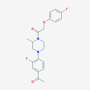 1-[4-(4-Acetyl-2-fluorophenyl)-2-methylpiperazin-1-yl]-2-(4-fluorophenoxy)ethanone