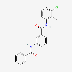 molecular formula C21H17ClN2O2 B4055927 3-(benzoylamino)-N-(3-chloro-2-methylphenyl)benzamide 