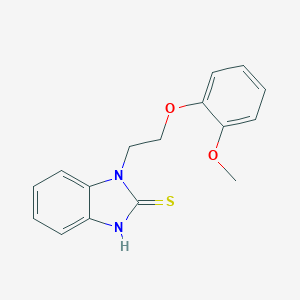molecular formula C16H16N2O2S B405595 1-[2-(2-Methoxy-phenoxy)-ethyl]-1H-benzoimidazole-2-thiol 