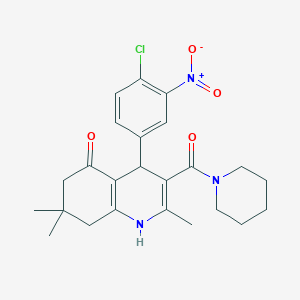 4-(4-chloro-3-nitrophenyl)-2,7,7-trimethyl-3-(1-piperidinylcarbonyl)-4,6,7,8-tetrahydro-5(1H)-quinolinone