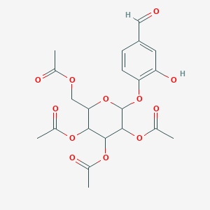 3,5-bis(acetyloxy)-2-[(acetyloxy)methyl]-6-(4-formyl-2-hydroxyphenoxy)tetrahydro-2H-pyran-4-yl acetate