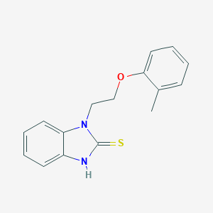 molecular formula C16H16N2OS B405603 1-(2-o-Tolyloxy-ethyl)-1H-benzoimidazole-2-thiol 