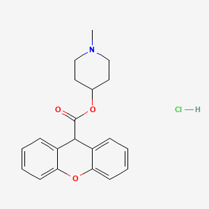 (1-methylpiperidin-4-yl) 9H-xanthene-9-carboxylate;hydrochloride