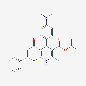 Isopropyl 4-[4-(dimethylamino)phenyl]-2-methyl-5-oxo-7-phenyl-1,4,5,6,7,8-hexahydro-3-quinolinecarboxylate