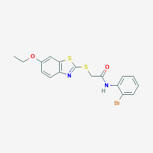 N-(2-bromophenyl)-2-[(6-ethoxy-1,3-benzothiazol-2-yl)sulfanyl]acetamide