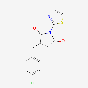 3-(4-chlorobenzyl)-1-(1,3-thiazol-2-yl)-2,5-pyrrolidinedione