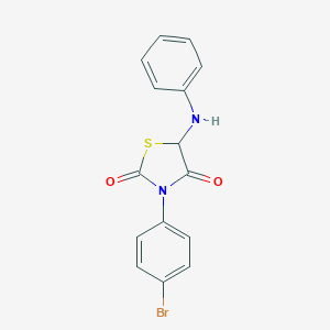 molecular formula C15H11BrN2O2S B405610 5-Anilino-3-(4-bromophenyl)-1,3-thiazolidine-2,4-dione 
