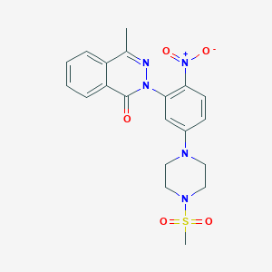 molecular formula C20H21N5O5S B4056101 4-methyl-2-{5-[4-(methylsulfonyl)-1-piperazinyl]-2-nitrophenyl}-1(2H)-phthalazinone 