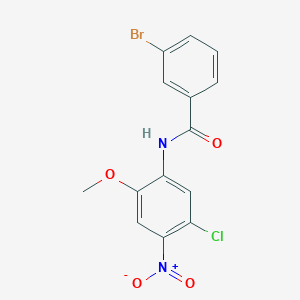 molecular formula C14H10BrClN2O4 B4056106 3-bromo-N-(5-chloro-2-methoxy-4-nitrophenyl)benzamide 