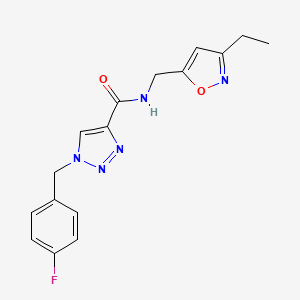 N-[(3-ethyl-5-isoxazolyl)methyl]-1-(4-fluorobenzyl)-1H-1,2,3-triazole-4-carboxamide