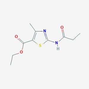 molecular formula C10H14N2O3S B405620 Ethyl 4-methyl-2-(propanoylamino)-1,3-thiazole-5-carboxylate CAS No. 313252-00-5
