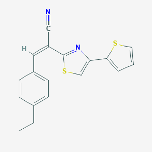 3-(4-Ethylphenyl)-2-[4-(2-thienyl)-1,3-thiazol-2-yl]acrylonitrile