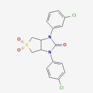 1-(3-chlorophenyl)-3-(4-chlorophenyl)tetrahydro-1H-thieno[3,4-d]imidazol-2(3H)-one 5,5-dioxide