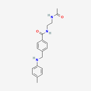 N-[2-(acetylamino)ethyl]-4-{[(4-methylphenyl)amino]methyl}benzamide