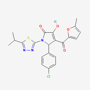 5-(4-chlorophenyl)-3-hydroxy-1-(5-isopropyl-1,3,4-thiadiazol-2-yl)-4-(5-methyl-2-furoyl)-1,5-dihydro-2H-pyrrol-2-one